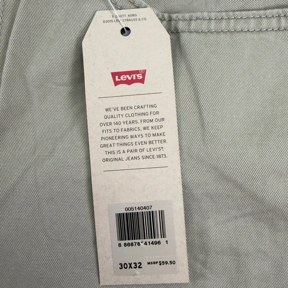 Levis Jeans Mens 30x32 (Fits 31x31.5) Khaki 514 Straight Regular Cotton
